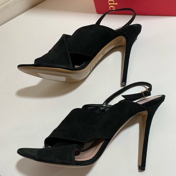 KATE SPADE Open Toe Suede Faloma Heels like new - Picture 5 of 8